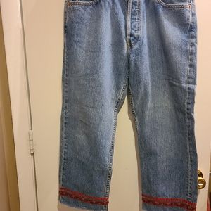 Womens long jean capris